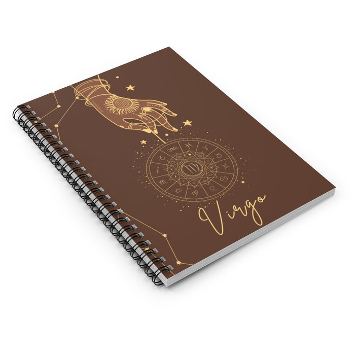 Virgo Tiger Jasper Quartz Spiral Notebook - Ruled Line