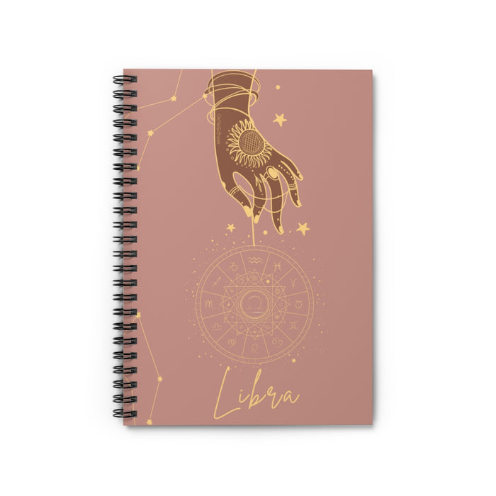 Libra Rose Quartz Spiral Notebook - Ruled Line