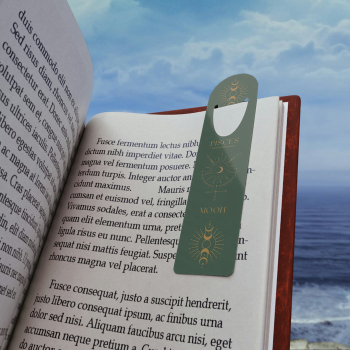 Pisces Moon Bookmark- Emerald
