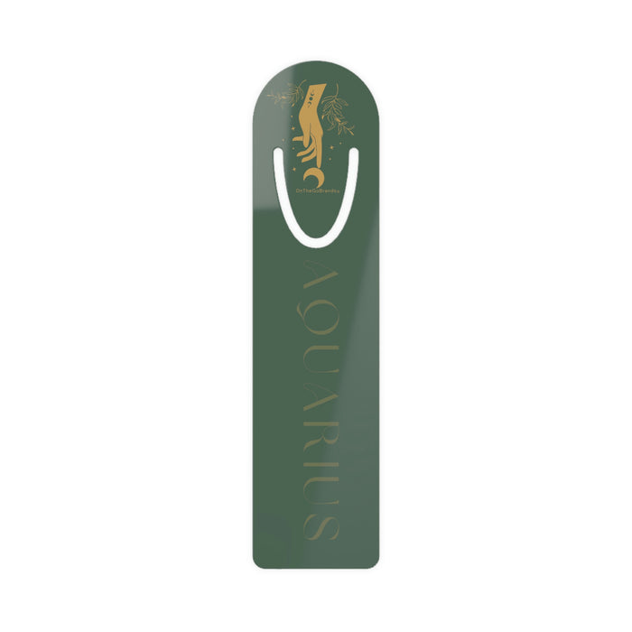Touched By An Aquarius Moon Bookmark- Emerald