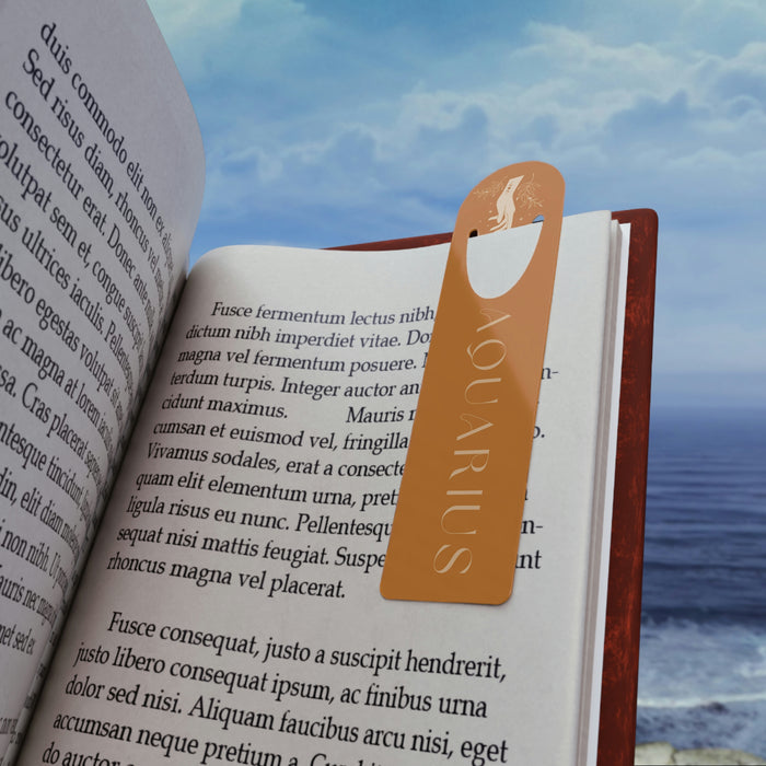 Touched By An Aquarius Moon Bookmark- Carnelian