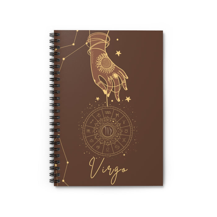 Virgo Tiger Jasper Quartz Spiral Notebook - Ruled Line